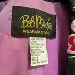 Bob Mackie  100% Silk Jacket Wearable Art Women’s Embroidery Blazer Size Large. Photo 4