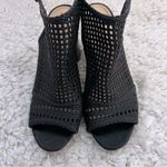 Sam Edelman  Evie  Women's Black  Leather  Woven Caged Heels Shoes Size 8.5 Photo 7
