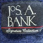 Vintage 90s Jos A Bank Merino Wool Sweater V Neck Fitted Long Sleeve Navy S/ M Blue Photo 6