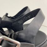 Urban Outfitters Womens Black Leather Edgy Grunge Lia Fisherman Heeled Sandals Photo 9