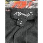 Ed Hardy NEW Multicolor Tattoo Collage Mesh Tee Bodycon Dress Womens Size L Photo 5