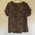 Riah Fashion Leopard Print Short Sleeve Top M comfortable summer shirt light Photo 6