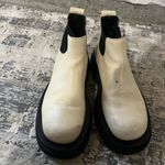 Bottega Veneta  Cream Leather Lug Chelsea Boots Size 36.5 EU $1,350 Photo 2