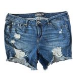 Torrid  Feel The Fit Distressed Stretch Denim Jean Shorts Cut Offs Size 16 Photo 0