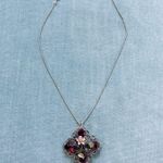 Rare Vintage DBJ rhinestone cross 925 silver necklace Photo 1