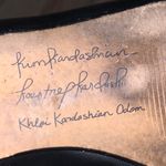 Kardashian Kollection Fenella Ankle Strap Flats Zip Up Black Gold Photo 8