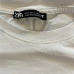 ZARA  White T-Shirt with Front Pocket Size S Photo 2