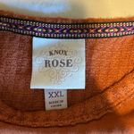 Knox Rose Women’s size XXL Orange Relaxed Ribbed Hoodie Photo 2
