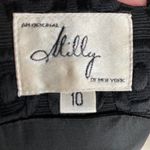 Milly Shift Dress Black Jacquard Textured Geometric Pattern Mod Cutout Womens 10 Photo 8