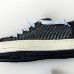 P448  John Sneaker Blitz Shoes Womens Size 8.5 / 39 Sparkle Glitter Black Leather Photo 2