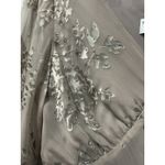 Papell Boutique Vintage 90s Y2K Evening Silk Burnout Blouse Beaded Top Large Photo 3