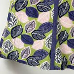 Boden Purple Green Pink Leaf Print Skirt Size 4 Photo 3