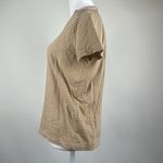 Madewell  Short Sleeve Crew Neck Striped T-shirt Size Small Tan & Pink Photo 5