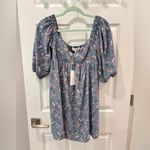 WAYF dusty blue floral baby doll dress size XS NWT Photo 2