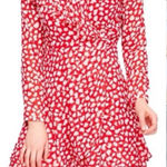 Free People Frenchie Red And White Wrap Dress ~ Size Large ππ Photo 0