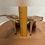 Schutz Women’s Leather Altina Gold High Ankle Wrap Embossed Stiletto Heels 8.5 Photo 5