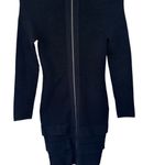 Rolo & Ale Bodycon Midi Black Stretch Long Sleeve Full Back Zip Party Holiday Photo 1