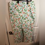 Charter Club  Women's Petite Printed Bristol Capri Jeans White Tropical Toucan Photo 2