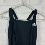 Adidas Black One Piece Logo Open Back Swimsuit Size 6 Photo 1