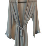 Vintage sheer satin baby blue robe large / extra large Photo 0
