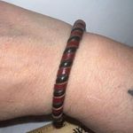 Vintage Braided Brown and Black Leather Bracelet Photo 1