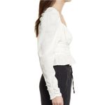 Free People Chloe Smocked Tie Neck Cotton Top Photo 1