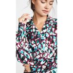 💕SALONI💕 Mari Wrap Dress ~ Amrita Watercolor US 2 Mini 100% Silk Charmeuse Photo 3