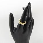 Rhinestone Gold Chain Ring Photo 2