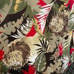 Vintage Women’s Large Lion Jungle print button up collared shirt Photo 5