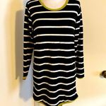 Hidden Path of Light Striped Trendy Mini Dress Long Sleeves/Made in Korea Photo 0