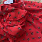 Pendleton Vintage 80’s Country Sophisticates Red Paisley Blouse 8 M made in USA Photo 5
