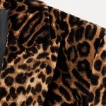 ZARA  blazer animal print velvet velour cheetah leopard jacket suit coat  Photo 14
