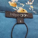 PaperMoon  Blue Sleeveless Floral Top Size Small NWT Floral Boho Blouse Photo 5