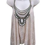 Willow & Clay Women's Small Halter Tank Top Floral Print Ruffle Hem Elastic Back Photo 0