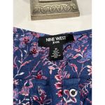Nine West jeans boho blue flower top size medium Photo 1