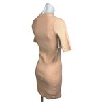 Aritzia NEW Wilfred Free Astoria Peach Orange Ribbed Round Neck Mini Dress Sz S Photo 2