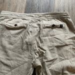 The North Face  Linen Striped Mid Rise Cream Tan Hiking Pants 10 Gorpcore Granola Photo 4
