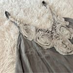 Boutique Boho Tiered Mini Dress with 3D Rosette Trim | Made in Italy | Size 10 Photo 6