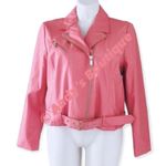 Michael Kors  Jacket Dusty Rose Bomber Faux Leather Plus Size XXL NWT Photo 2