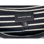 Who What Wear  Women Short Sleeve Casual Dress Size XL  Stripes Black White‎ Photo 2