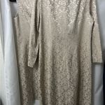 Elegant Cream Brocade Coat whit dress (set)2 Gold Photo 7