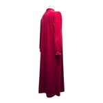 Vintage Jasmine Rose Half Zip Velour Robe House Coat Dress Red Medium Photo 6