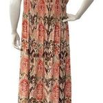 Sunny Leigh Multicolor Geometric Print Casual Sleeveless Maxi Smocked XL Dress Photo 1