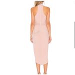 Zhivago Miracle Halter Midi Dress Pink Satin US 8 NWT Cocktail Evening Photo 1