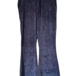 Aerie  Flare Leg Velour Pants Women’s Small Blue Photo 0