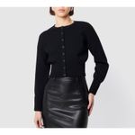 Mossman Cardigan Knit Long Sleeve Manhattan Size 2 Black Photo 5