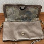 ELLIOTT LUCCA “Navarre” Champagne Metallic Woven Leather Clutch Chain Strap Bag Photo 5