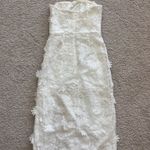 Lulus Strapless  Dress Midi White Photo 2