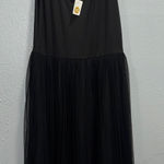 Elegant Black Midi Dress with Sheer skirt Size XL Photo 0