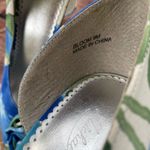 Bloom Vibrant Blue and Green Floral Heels Size 9 Photo 11